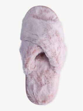 Joyspun Women's Faux Fur X-Band Slippers